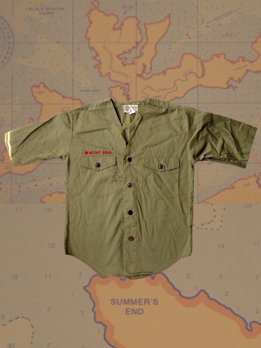 Vintage 1970s Boy Scouts of America Official Uniform Shirt - Youth 12